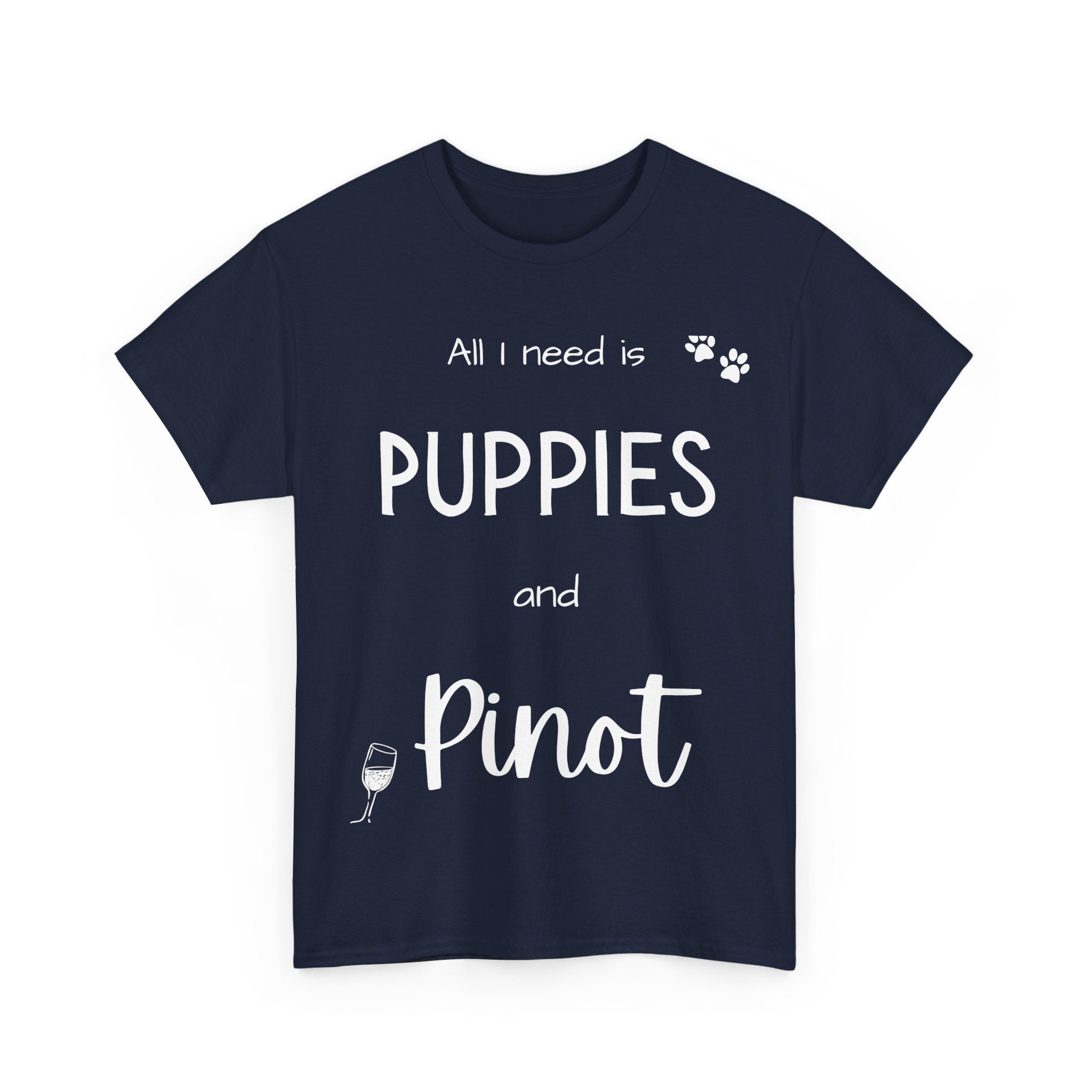 Puppies and Pinot T-Shirt | Dog Lover Wine Tee