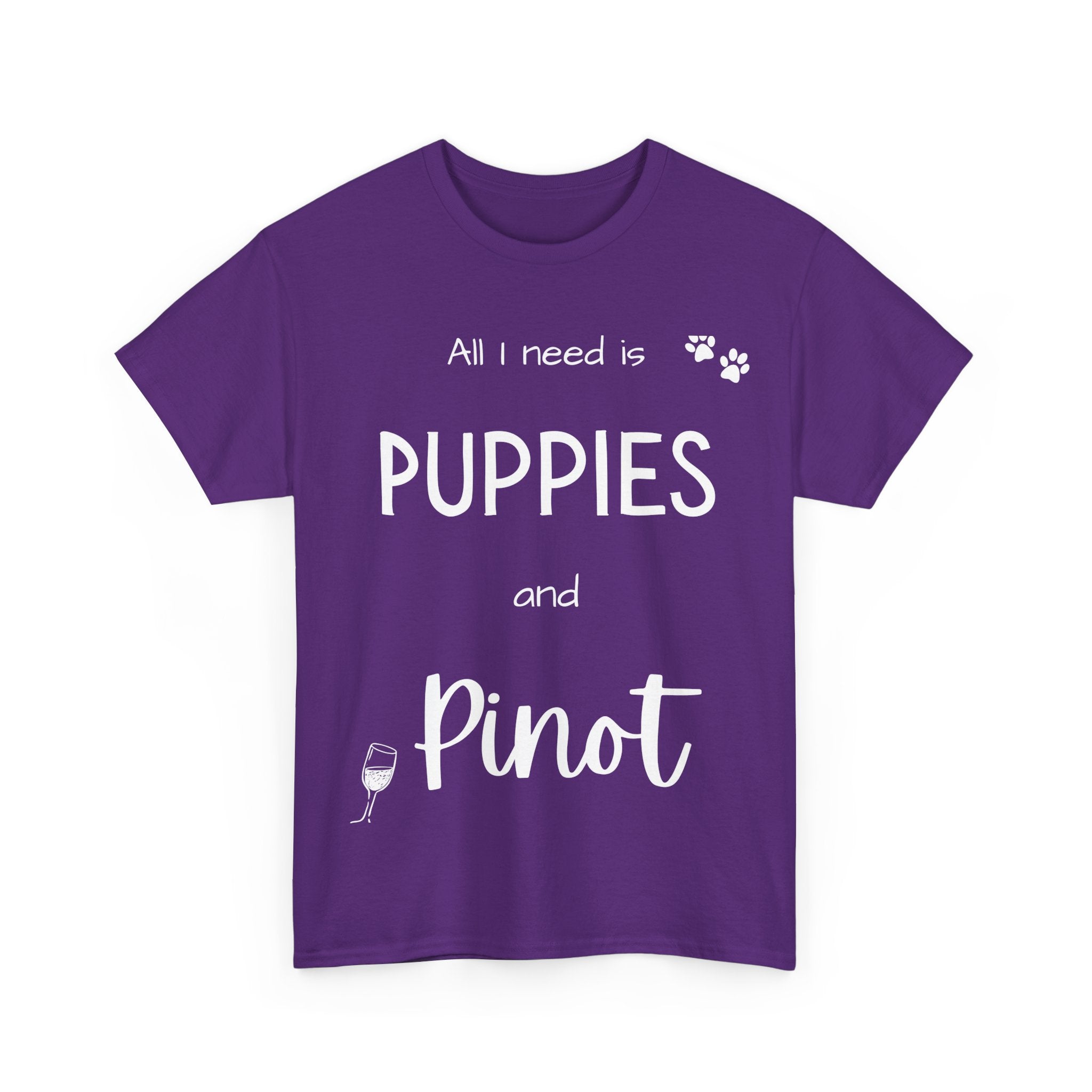 Puppies and Pinot T-Shirt | Dog Lover Wine Tee