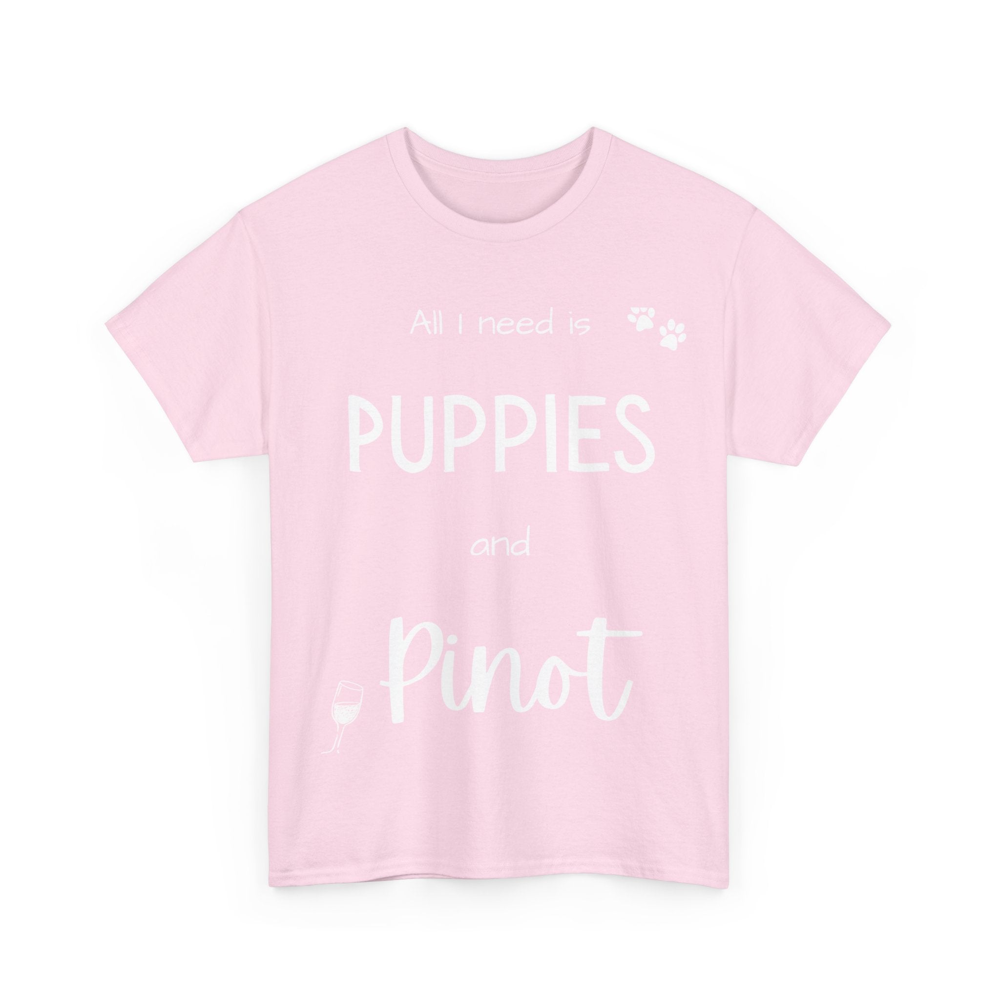 Puppies and Pinot T-Shirt | Dog Lover Wine Tee