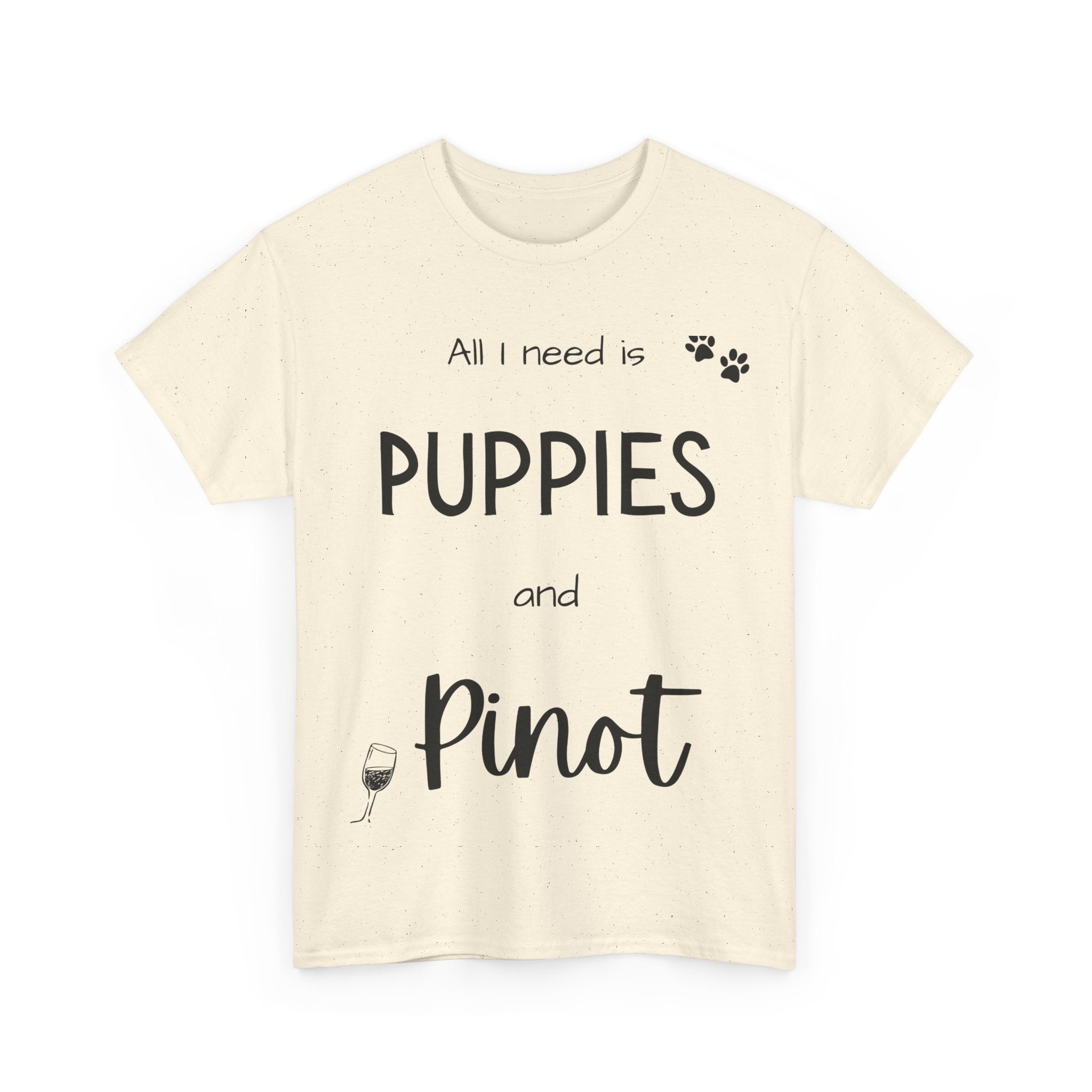 Puppies and Pinot T-Shirt | Dog Lover Wine Tee